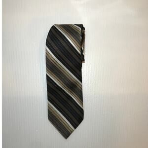 Brown Striped Short Classic Men Necktie
